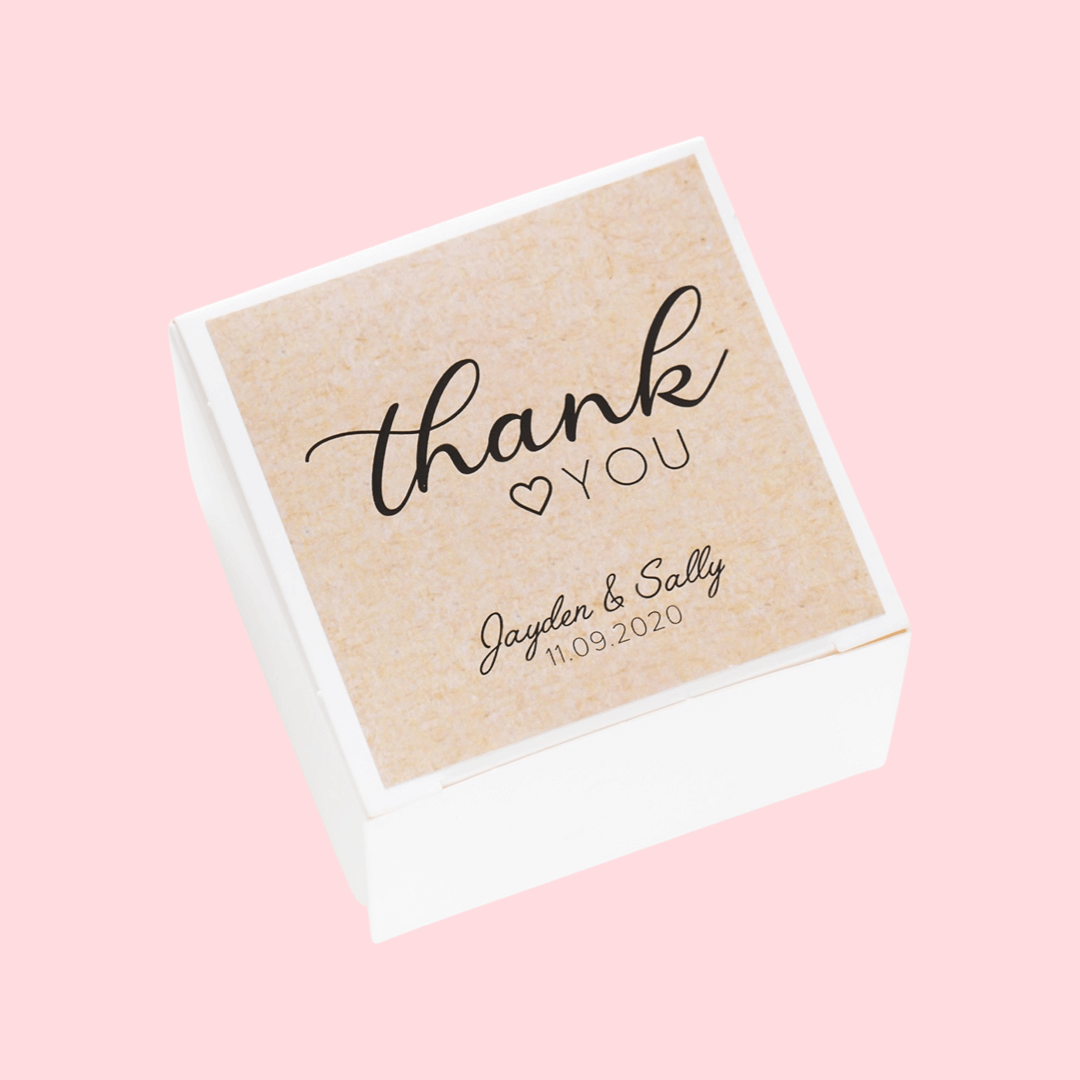 Individually boxed brownies with custom logo packaging for business branding and bulk orders